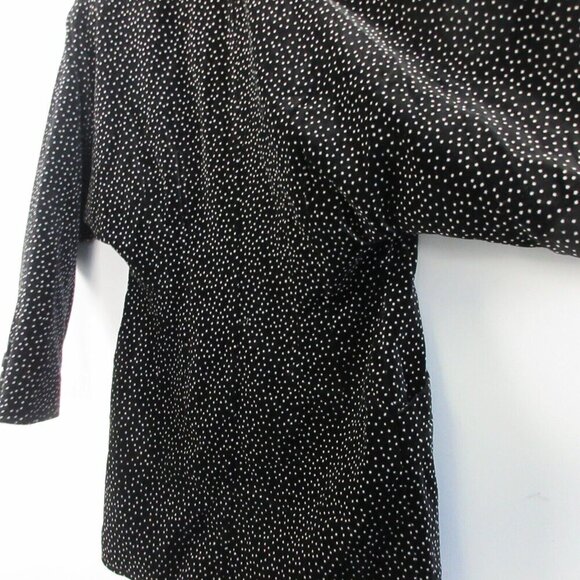 Escada Velvet Polka Dot Blazer Women 34 Cotton Broad Shoulder Black 90's Vtg 674 - Picture 10 of 14